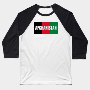 Afghanistan Flag Colors Baseball T-Shirt